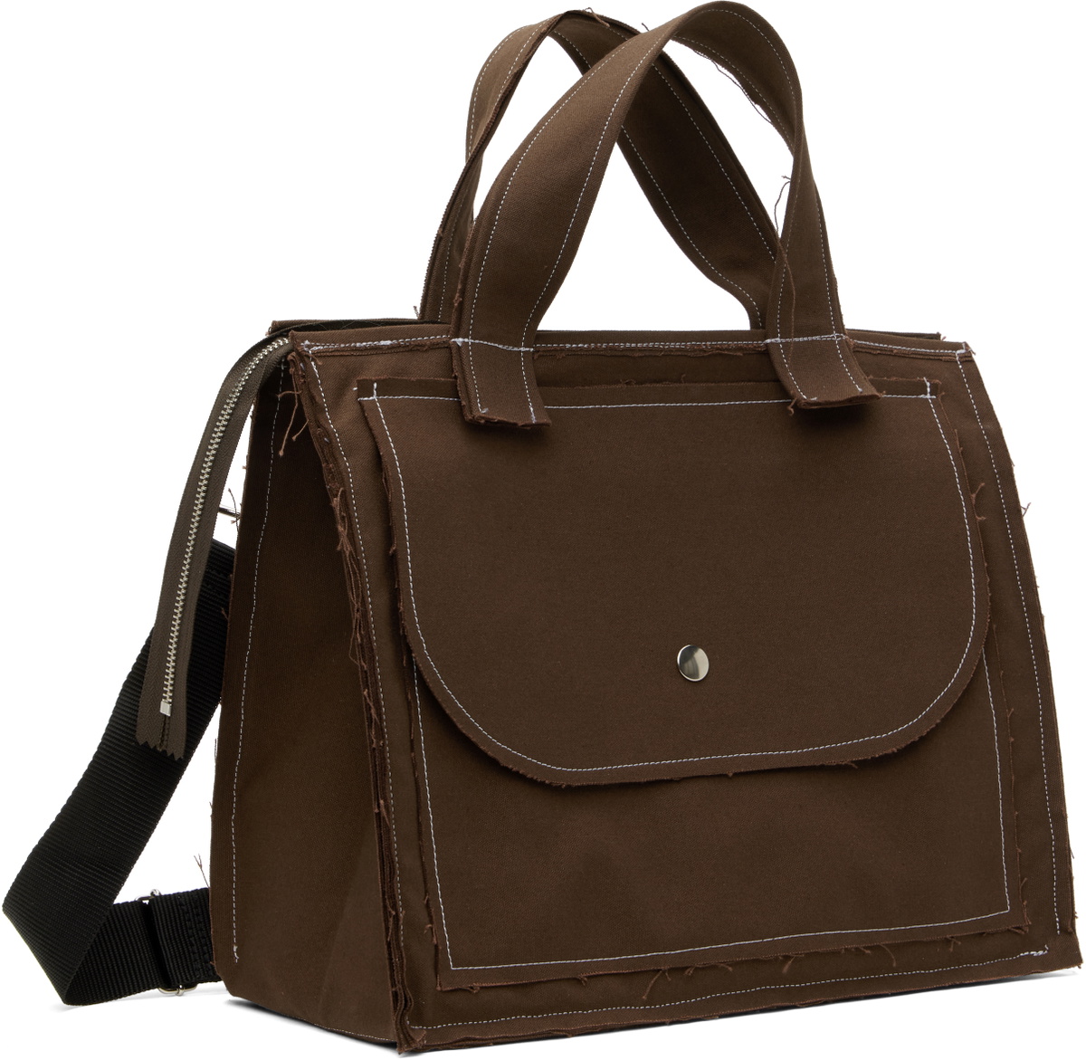 Camiel Fortgens Brown Envelope Shopper Bag