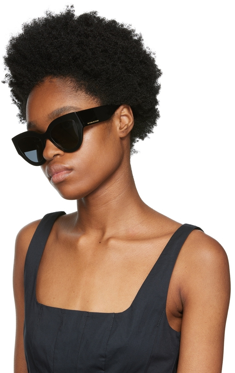 Victoria Beckham Black Oversize Cat-Eye Sunglasses Victoria Beckham