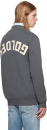 Golden Goose Gray Round-Neck Logo Sweater