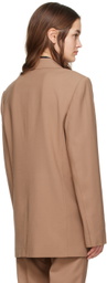 Helmut Lang Brown Single-Double Breasted Blazer