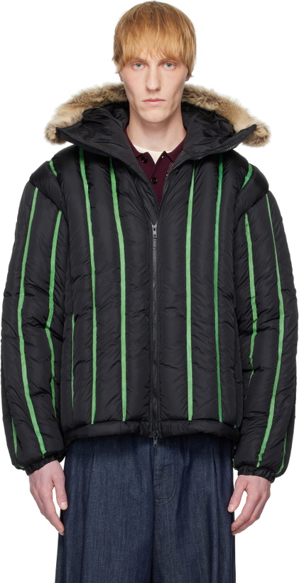 Photo: Stanley Raffington Black Quilted Puffer Bomber Jacket