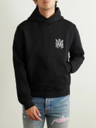 AMIRI - Crystal-Embellished Cotton-Jersey Hoodie - Black
