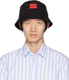 Hugo Black Embroidered Bucket Hat