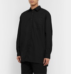 Acne Studios - Monster in My Pocket Atlent Oversized Appliquéd Cotton-Poplin Shirt - Black