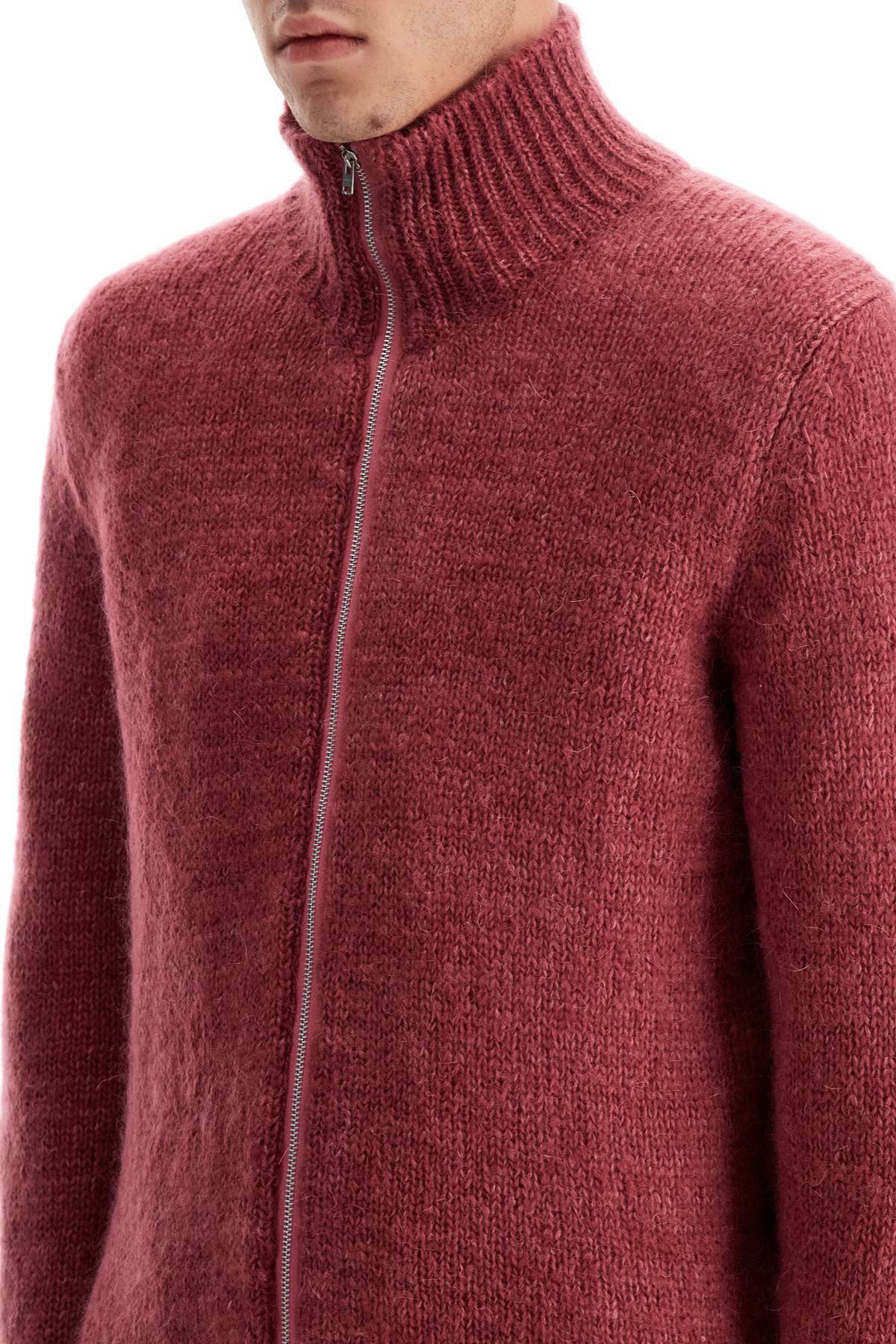 OUR LEGACY neck cardigan with zipper and fun Pink Our Legacy