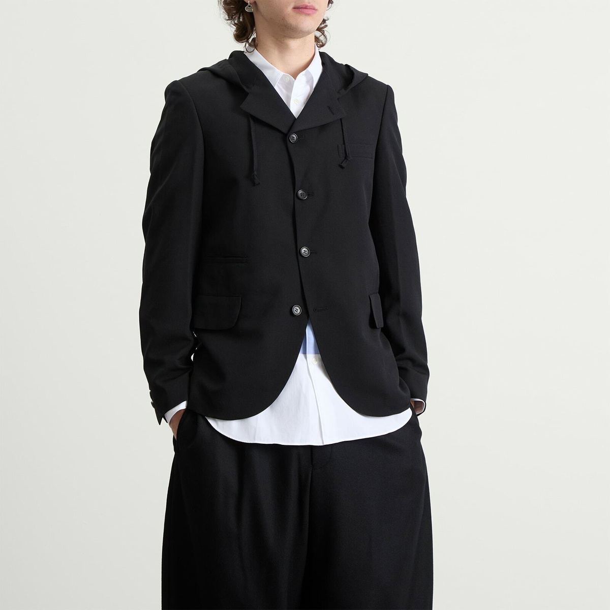 Comme des Garçons Men's Hooded Blazer in Black
