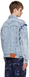Evisu Blue Convertible Denim Jacket