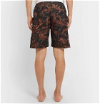 Desmond & Dempsey - Hercules Printed Cotton Pyjama Shorts - Men - Orange