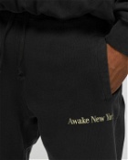 Awake Pigment Dyed Embroidered Sweatpant Black - Mens - Sweatpants