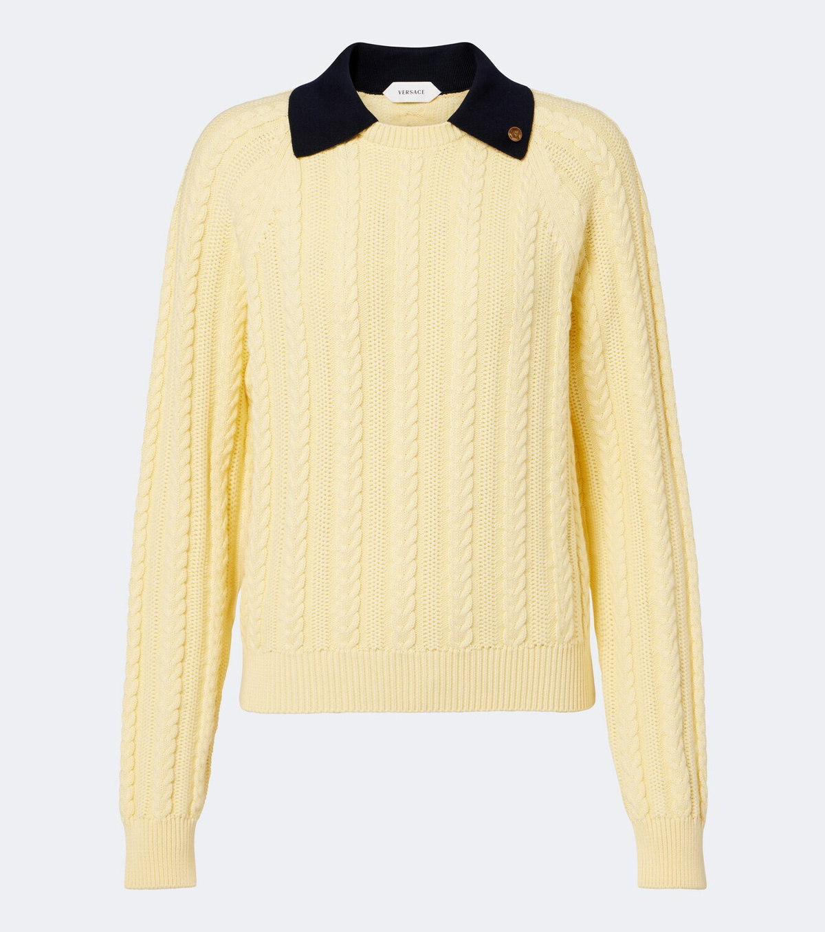 Versace Medusa cable-knit cotton sweater