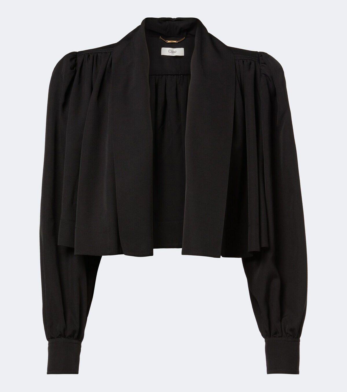 Chloé Gathered cropped faille jacket