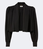 Chloé Gathered cropped faille jacket