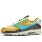 Nike Men's Air Max Terrascape 90 Sneakers in Wheat Gold/Blue Lightning