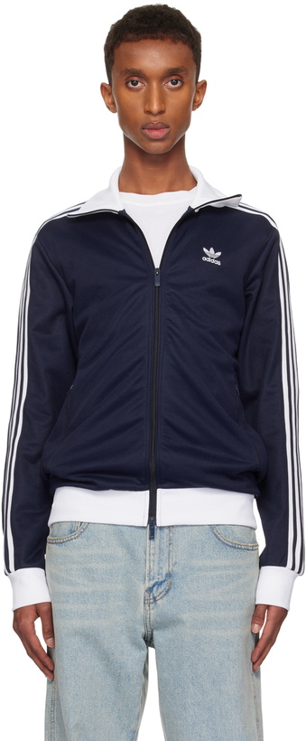 Photo: adidas Originals Navy Adicolor Classics Beckenbauer Track Jacket