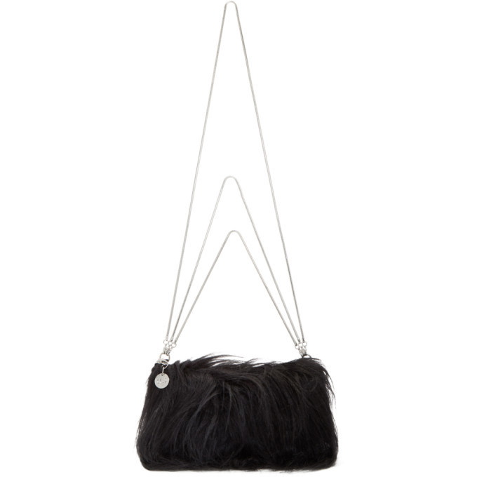 boohoo Feather Chain Strap Clutch Bag - Black - One Size