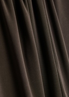 Norma Kamali Belted Wide-leg Stretch-jersey Jumpsuit Dark Brown