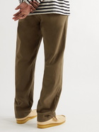 NUDIE JEANS - Lazy Leo Organic Cotton-Twill Trousers - Green