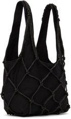 Carlota Barrera Black Parachute Net Tote
