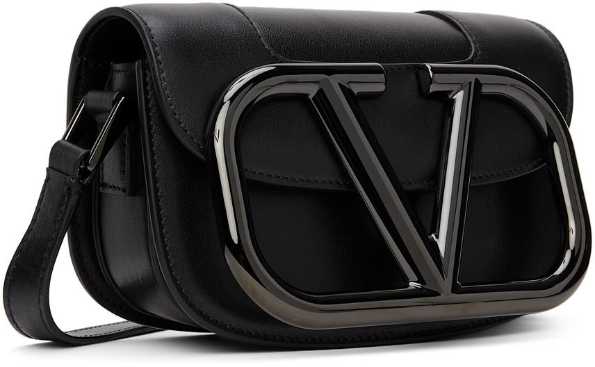 Valentino Garavani Supervee Black Raffia Shoulder Bag - Tabita