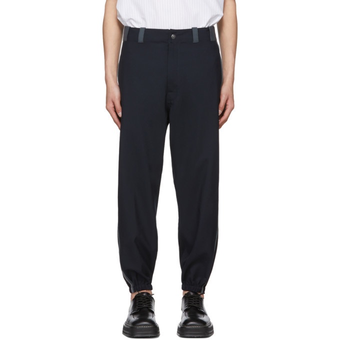 Photo: Marni Navy and Grey Cuffed Trousers