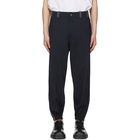 Marni Navy and Grey Cuffed Trousers