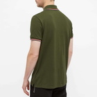 Moncler Men's Classic Logo Polo Shirt in Army Green