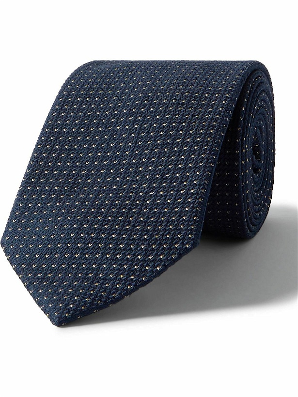 Photo: Brioni - 8cm Metallic Silk-Blend Jacquard Tie