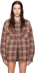 GUESS USA Red Padded Flannel Overshirt