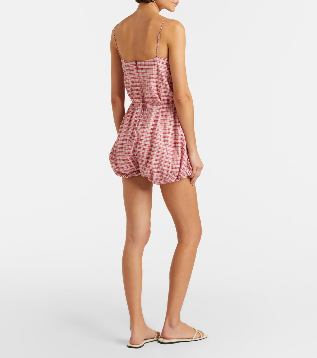 Faithfull Riatto checked cotton romper