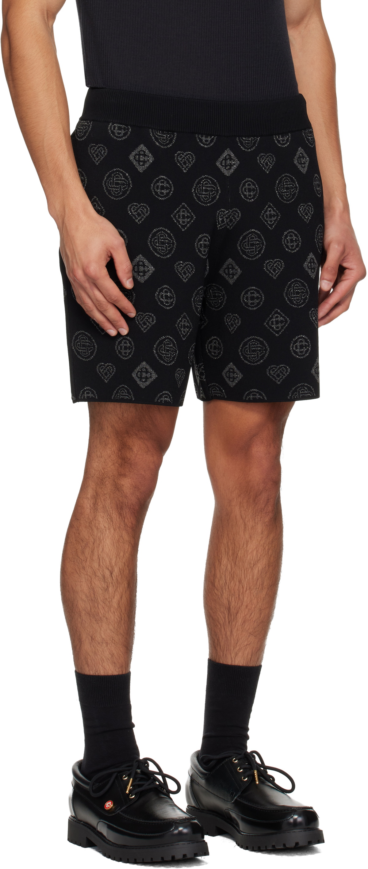 Casablanca Black City Jacquard Shorts
