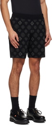 Casablanca Black City Jacquard Shorts