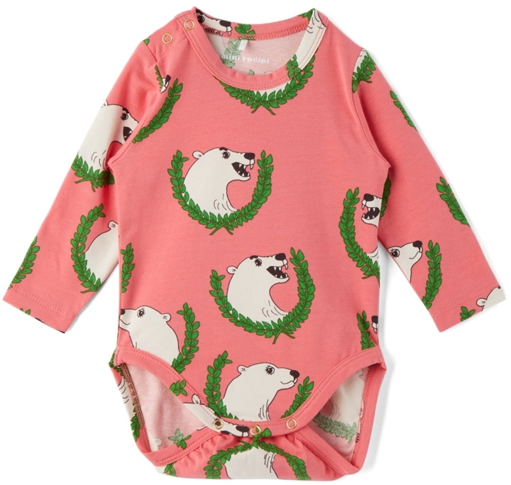 Photo: Mini Rodini Baby Polar Bear Long Sleeve Bodysuit