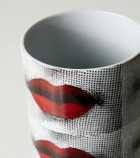 Fornasetti Bocche Small porcelain vase