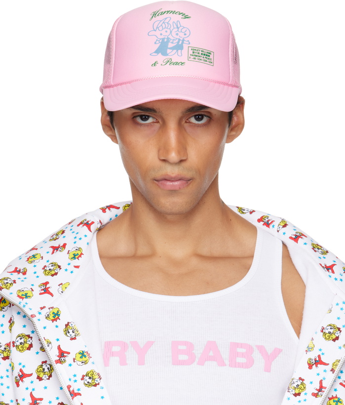 Photo: Ashley Williams Pink 'Harmony & Peace' Trucker Cap