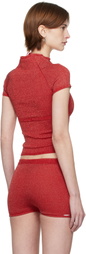 Isa Boulder SSENSE Exclusive Red Knitted Malley Bra & Jia Baby T-shirt