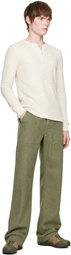 RRL Khaki Herringbone Utility Trousers