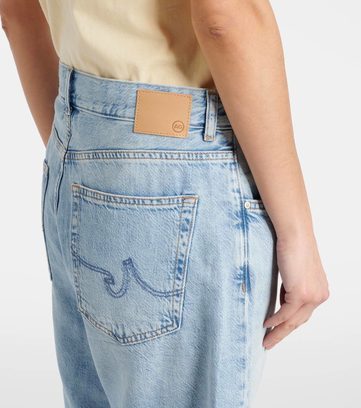 AG Jeans Thalia mid-rise denim Bermuda shorts