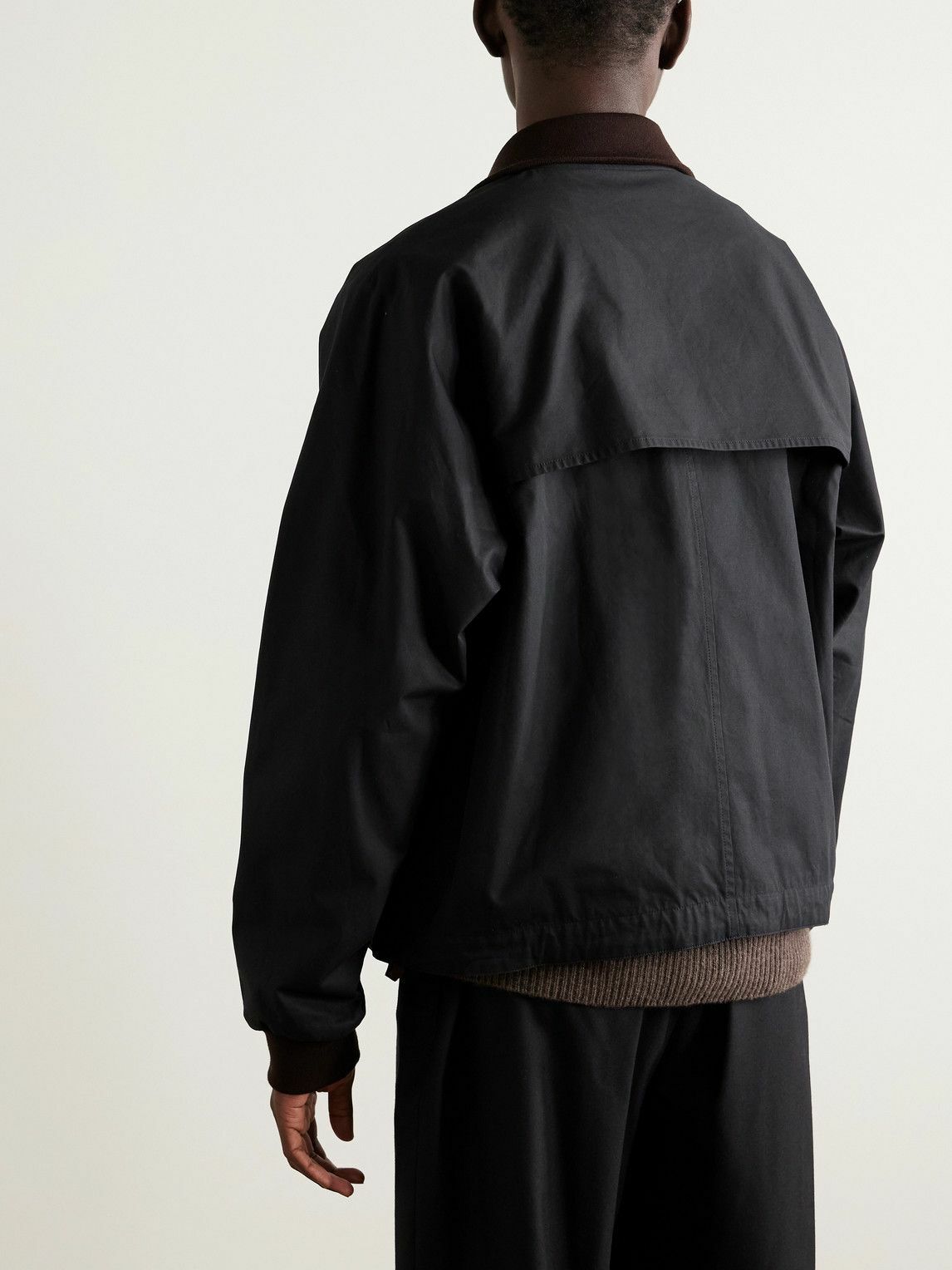 The Row - Mantis Cotton-Gabardine Blouson Jacket - Black