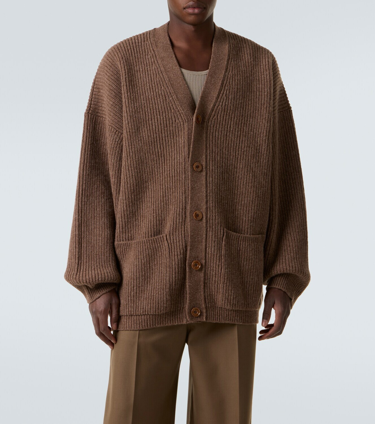 Lemaire Oversized ribbed-knit wool cardigan Lemaire
