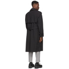 Juun.J Black Over Fit Trench Coat