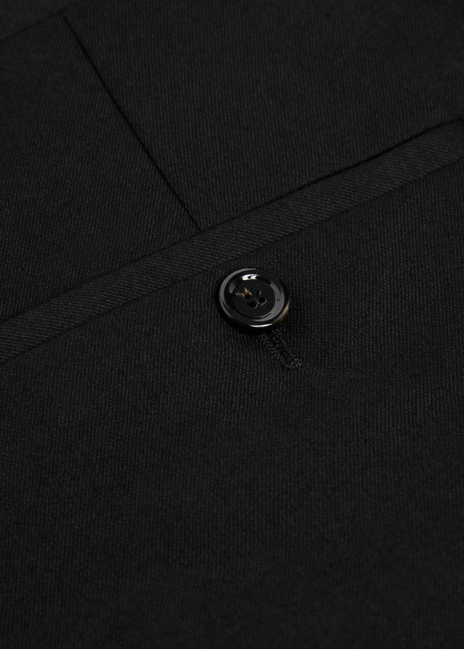Lardini Tapered-leg Stretch-wool Trousers Black