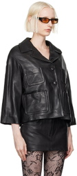 Marc Jacobs Black 'The Lady' Leather Jacket