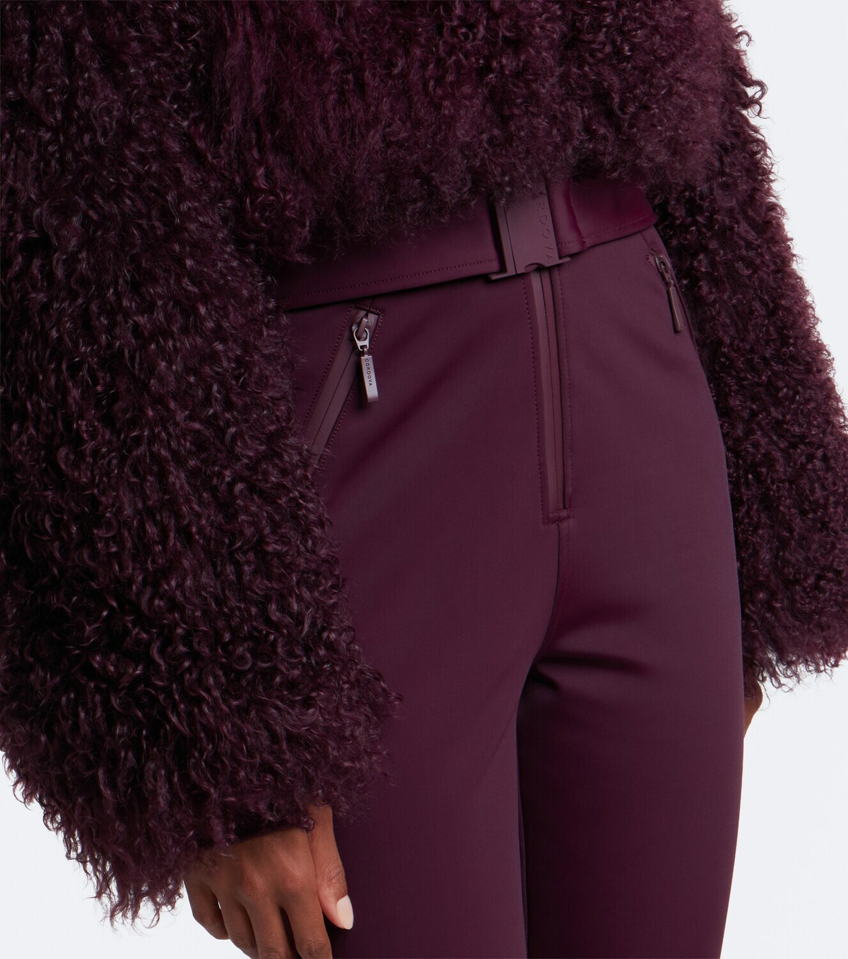 Cordova Nozawa belted shearling ski suit