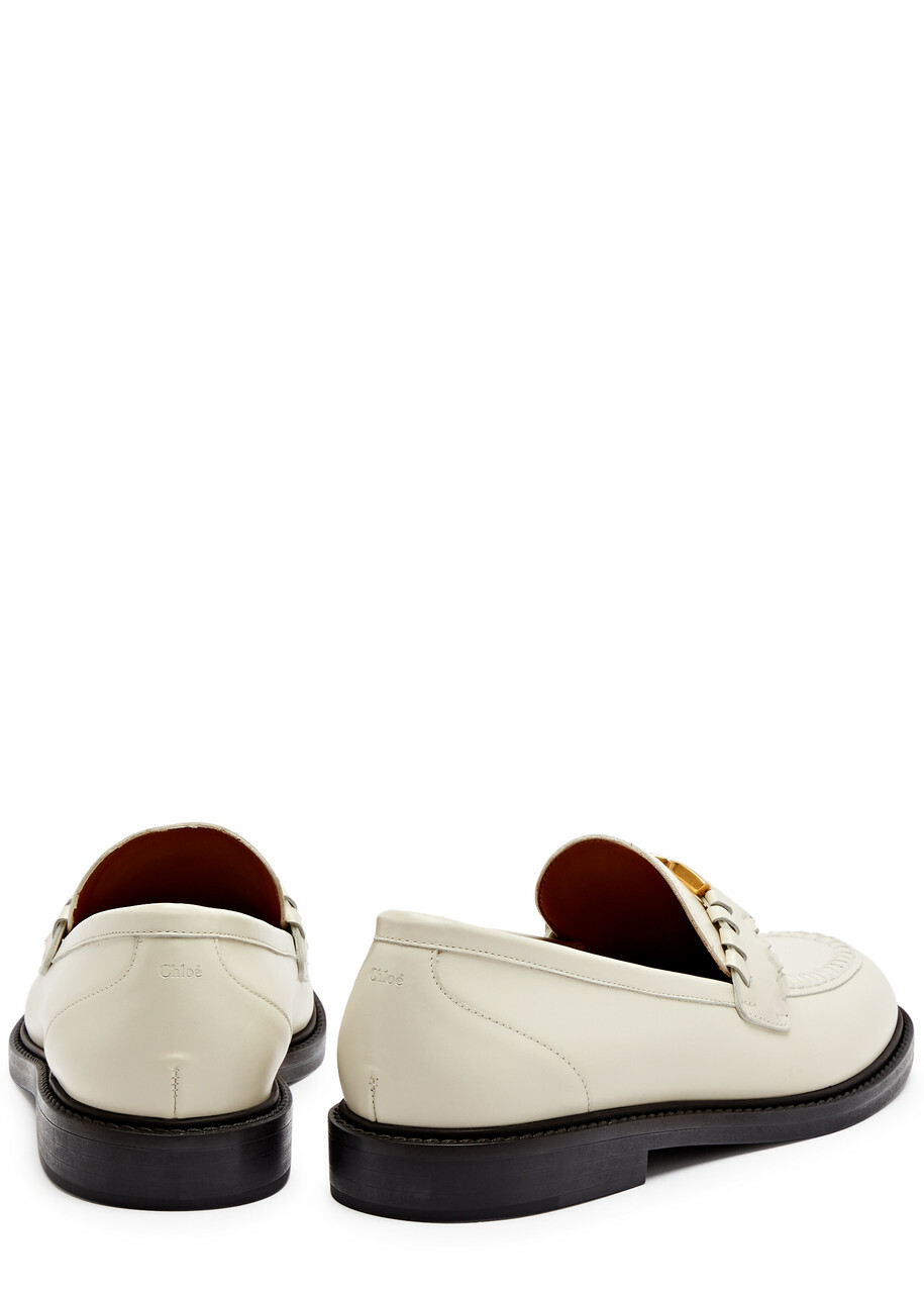 Chloe Marcie Leather Loafers White