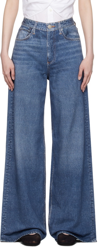 Photo: rag & bone Blue Miramar Sofie Wide-Leg Trousers