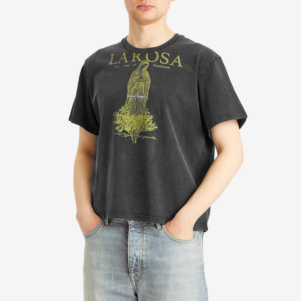 Second/Layer Men's La Rosa Baggy Baby T-Shirt in Black