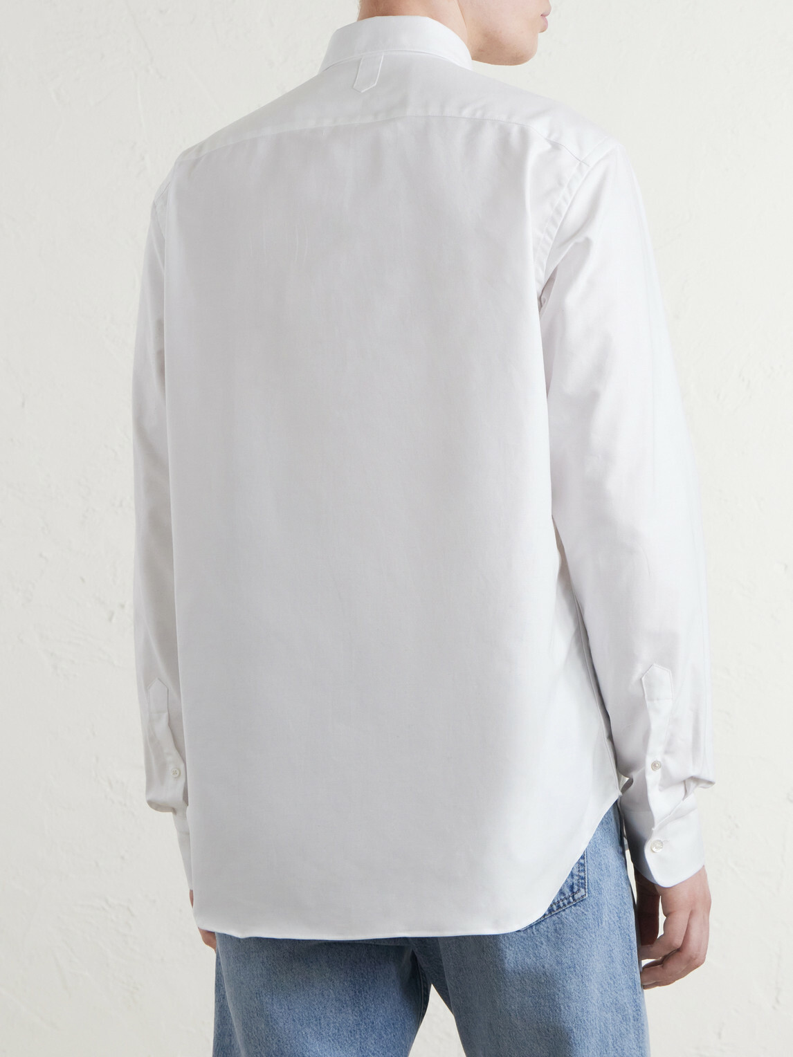 Canali - Button-Down Collar Cotton-Poplin Shirt - White