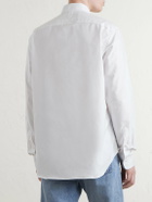 Canali - Button-Down Collar Cotton-Poplin Shirt - White