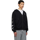 Off-White Black Metal Arrow Skate Zip Hoodie