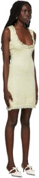 Gauntlett Cheng SSENSE Exclusive Yellow Knit Bubble Fringe Short Dress